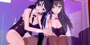 Bunny Girl Senpai Mai Sakurajima and Futaba Rio 3D HENTAI Vídeos Porno