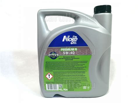 Масло моторное Норд Оил Premium N 5W-40 SN/CF синтетическое 4л для Рено ...