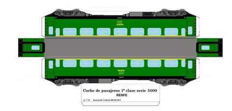 Asociacion Cultural Mesaches Recortable Coches Renfe Serie 5000