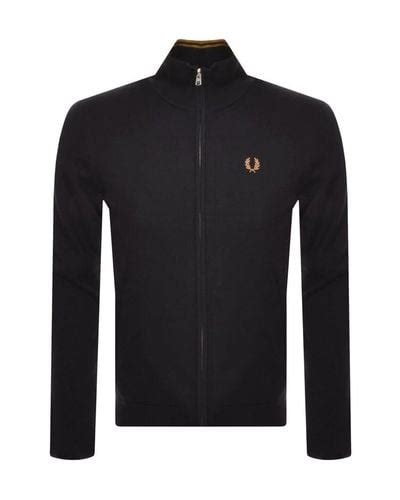 Black Fred Perry Knitwear For Men Lyst