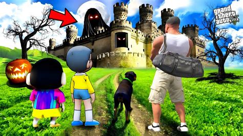 Gta5 Shinchan And Franklin Found Horror Haunted House In Gta5 Youtube