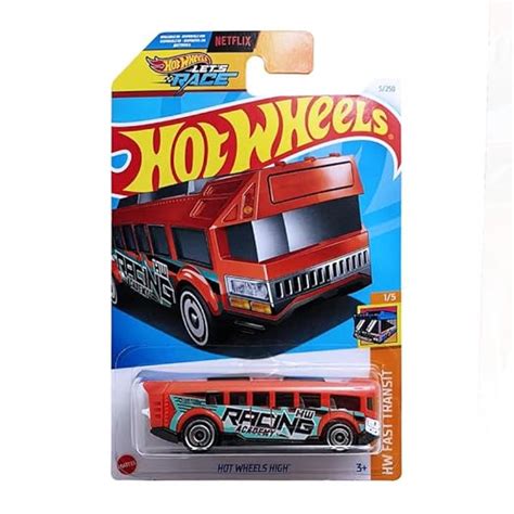 Hot Wheels Let S Race Netlix High HW First Transit For Ages 3 And Up Red Amazon In Toys Games