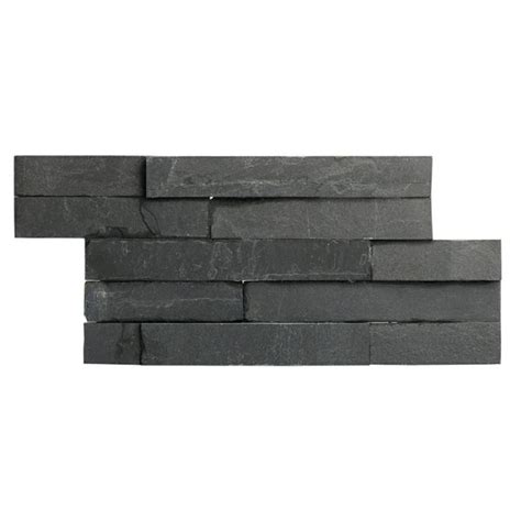 Ledgestone Black Slate Split Face Tiles X Mm Stoketiles