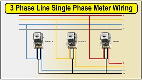 How To Make 3 Phase Line Single Phase Meter Wiring Diagram Energy