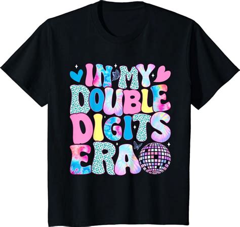 In My Double Digits Era Retro 10 Year Old 10th Birthday Girl T Shirt