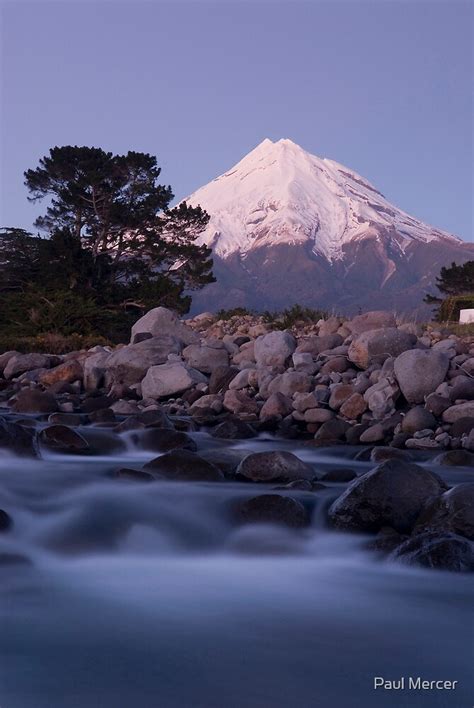 "Mount Taranaki at night" by Paul Mercer | Redbubble