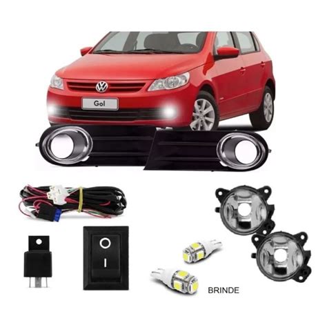 Kit Farol Milha Gol Voyage Saveiro G5 2009 2012 Par De Pingo T10 5050