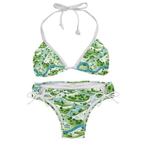 Atlas Swim Wear Detachable Sponge Adjustable Strap Bikini Set Two Pack For Multiple Scenes