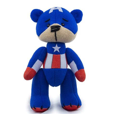 Captain America Bear Marvel Superhero Movie Comic Plush Toy Avengers