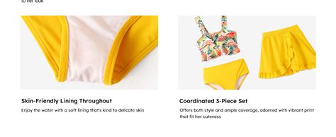 Patpat Costume Bambina Pezzi Bikini Top Ragazza Slip Mare Bambina Gonna Vestiti Bambina