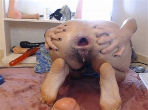Anal Gape Gang Colossal Dildo Hot Hairy Pussy Girl Pipaypipo