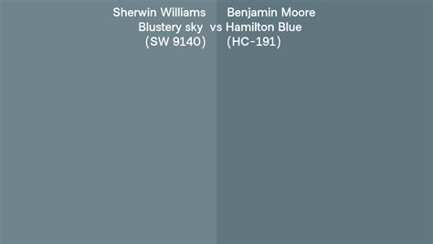 Sherwin Williams Blustery Sky Sw Vs Benjamin Moore Hamilton Blue