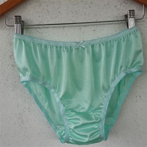 Vintage Slippery Nylon Panty Soft Green Bikini Sheer Brief Size Hip Ebay