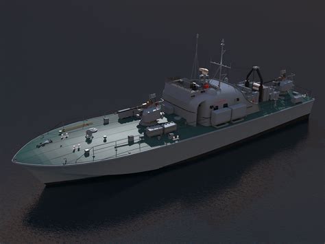 Vosper Mtb Hms Brave Borderer Created In Sketchup And Rendered With