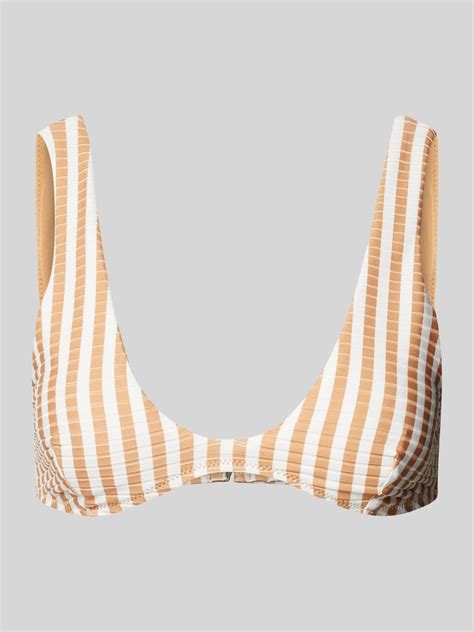 Rip Curl Bustier Bikini Oberteil Mit Strukturmuster Hellbraun Online Kaufen