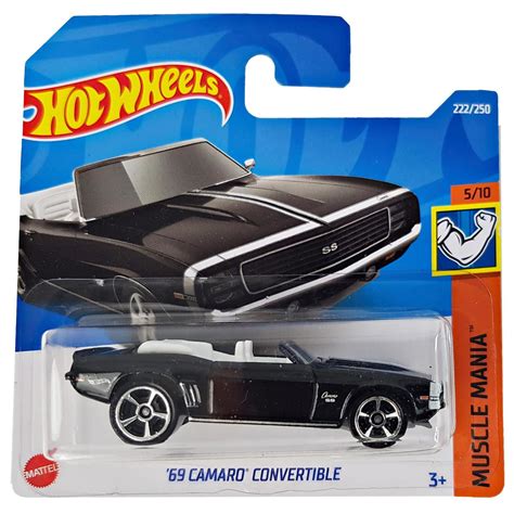 Машинка Хот Вилс 1 64 69 Camaro Convertible коллекция Muscle Mania Hot Wheels Mattel HCV72