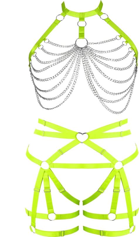 Banssgoth Plus Size Garters Set Full Body Harness Women Lingerie Cage Punk Gothic Festival