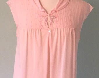 S S Lingerie Pink Nightgown Full Length Vintage Lingerie Pink Nightgown Vanity Fair Size