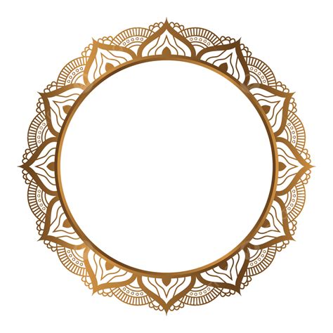 Golden Luxury Frame Vector Png Images Luxury Golden Circle Frame