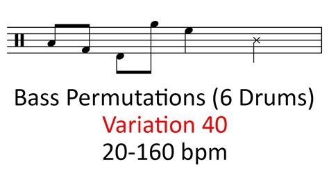 Drum Bass Runs Permutations Var Bpm Play Along Bass