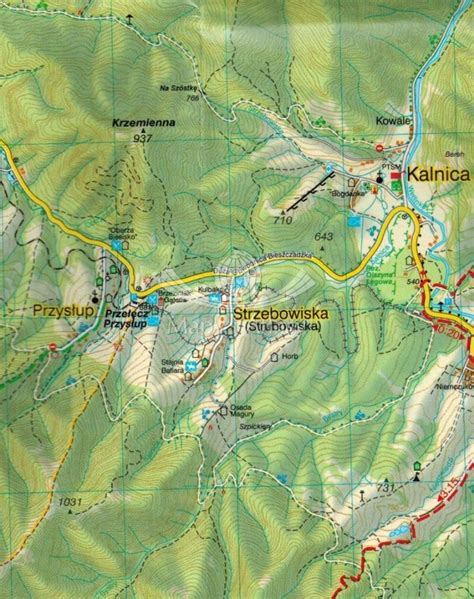 BIESZCZADY BIESZCZADZKI PARK NARODOWY MAPA LAMINOWANA WIT