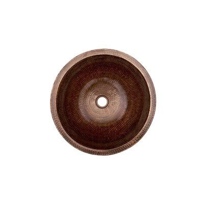 Premier Copper Products Small Round Skirted Vessel Hammered Copper