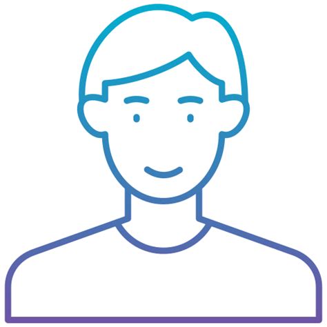 male generic gradient outline icon
