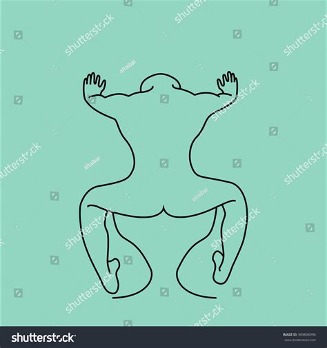 Nude Man Sitting His Back Us Stock Vector Royalty Free Shutterstock