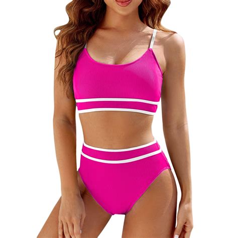 Sngxgn Women Two Piece Bathing Suits Push Up Bikini Set Halter Swimsuit