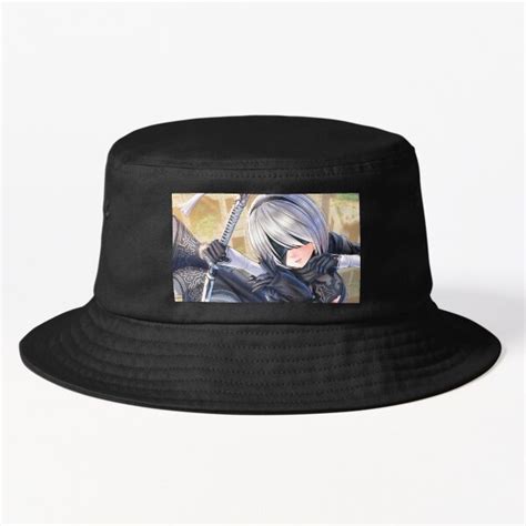 Sexy YoRHa 2B Lewd Booty Thicc Ass Butt Nier Automata Anime Dirty Hot Hentai Girl Bucket Hat
