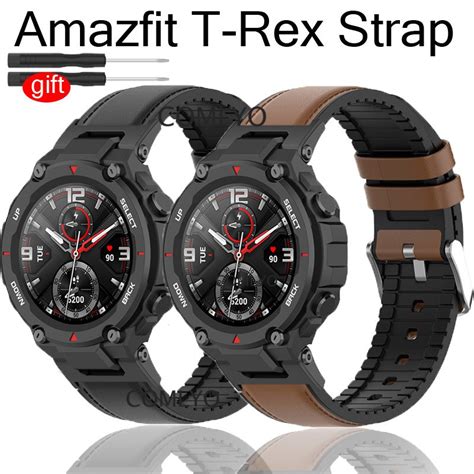 New Amazfit T Rex T Rex Pro Smart Watch Bands Strap Leather Sports Band