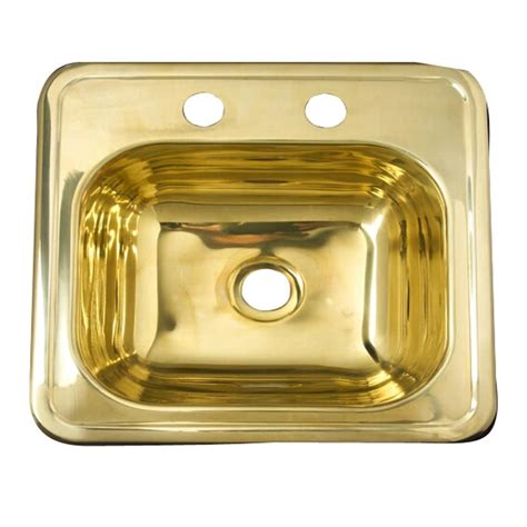 Barclay 20 Gauge Single Basin Drop In Brass Bar Sink At