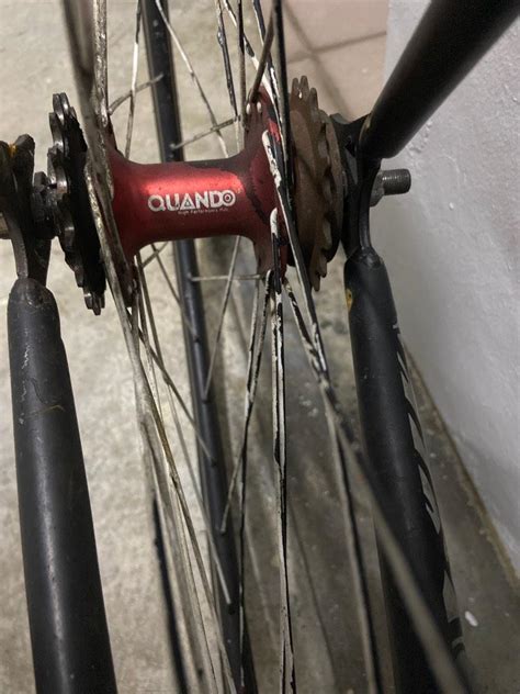 Fixie Wheelset Laced To Quando Hubs Sports Equipment Bicycles And Parts