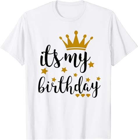 Its My Birthday Shirt For Women Teens Girls Black