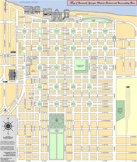 Printable Map Of Savannah Historic District