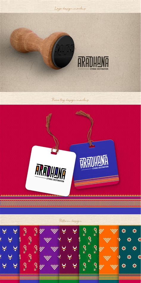 logo design branding aradhana ethnic destination  behance