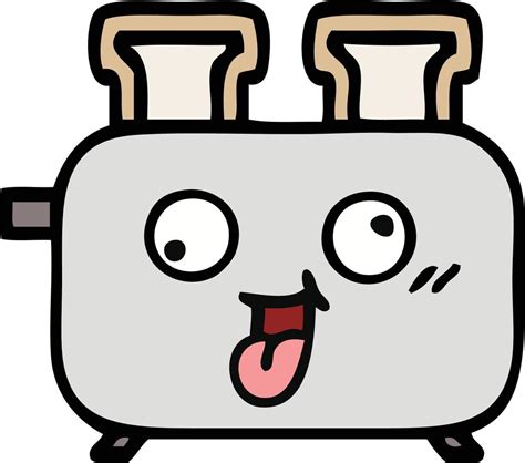 cute cartoon of a toaster 10202189 Vector Art at Vecteezy