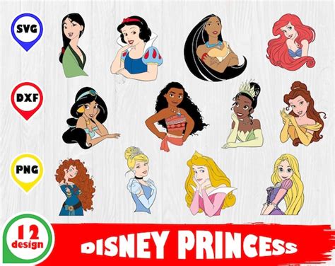 Disney Princess Svg Dxf Png Clipart Silhouette Cut Etsy Hot Sex