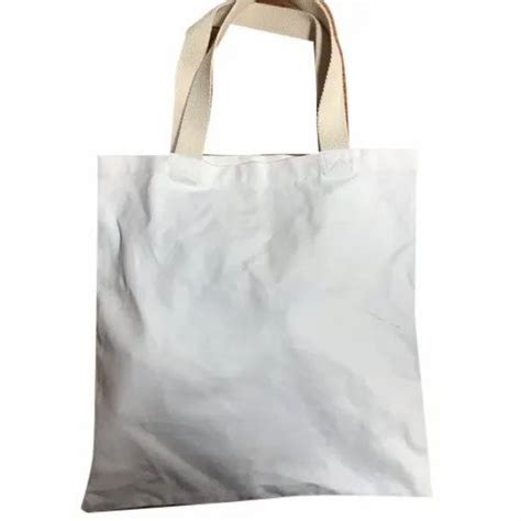 White Plain Cotton Carry Bag Capacity 10 Kg For Shopping At Rs 12