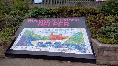 belper station volunteers unveil  belper mosaic sign transition belper