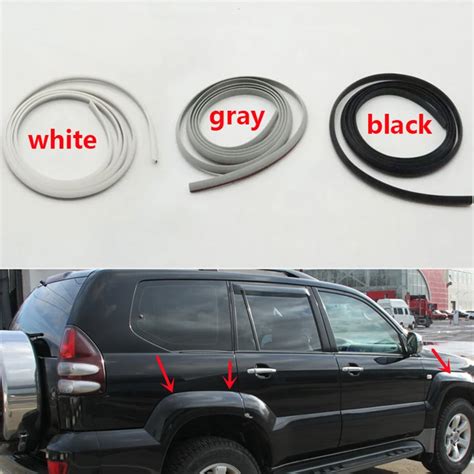 1 5M Side Fender Flares Wheel Arches Rubber Sealing Strip Sticker For