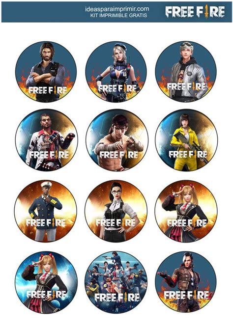 Toppers Para Cupcakes De Free Fire Estos Toppers Forman Parte De Un