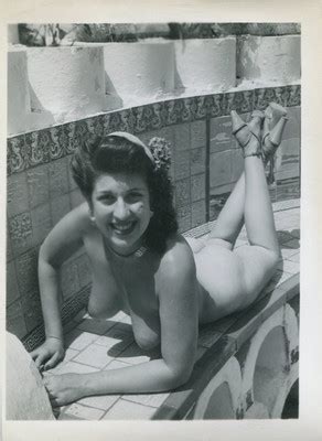 S Original X Nude Photo Exotic Busty Brunette By A Pool Heels Vv