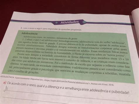Leia O Texto A Seguir