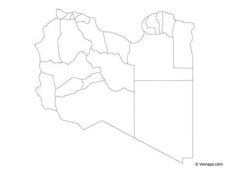Blank Physical Map Of Libya Printable