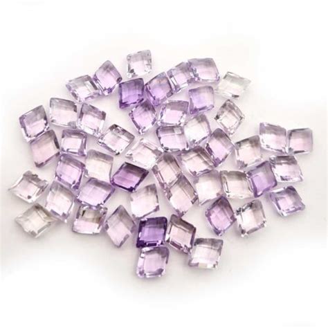 Natural Pink Amethyst Fancy Briolette Cut Loose Stone Lot Pcs X