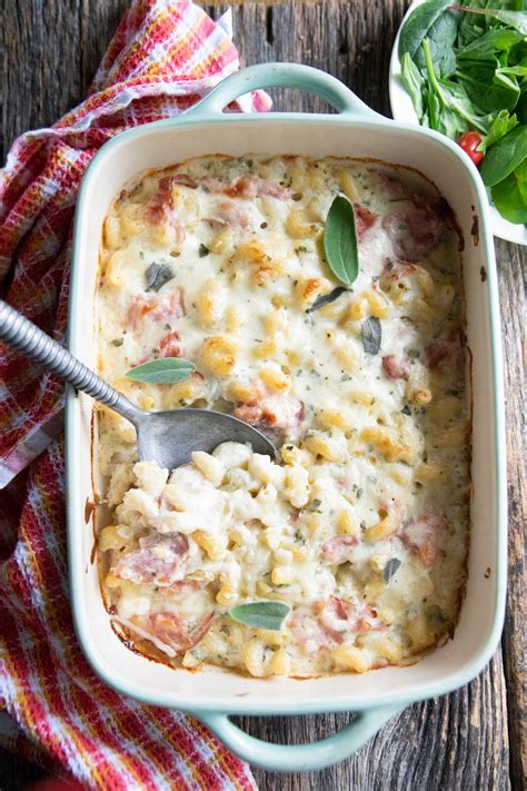 Cheesy Ham Casserole with Noodles - Feast and Farm