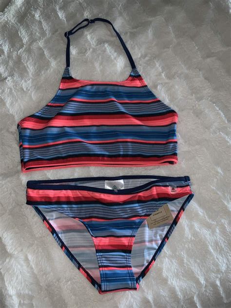 Firefly Bikini Randig Sl Tt Orange R D Bl Stl K P P Tradera