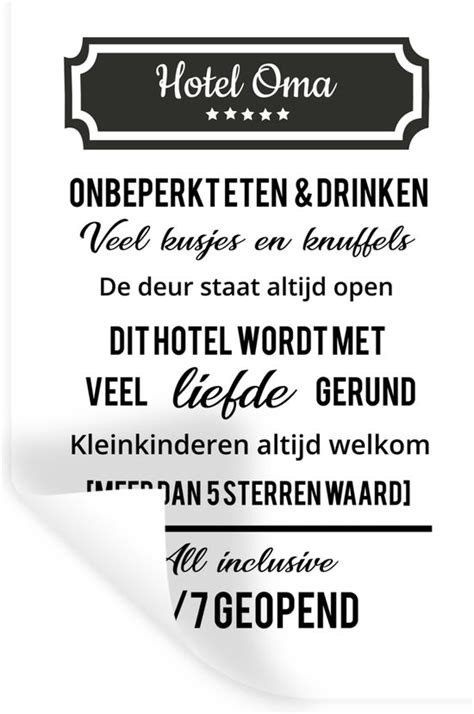 Muurstickers Sticker Folie Hotel Oma Spreuken Oma Quotes