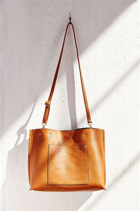 Reversible Vegan Leather Tote Bag Vegan Leather Tote Bag Vegan